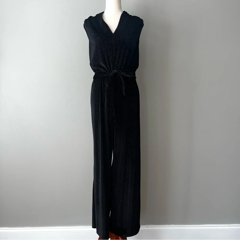 Michael Kors Black Velvet Jumpsuit‎ / SZ L